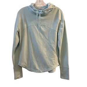 DSG Women's Cowl Neck Pullover Hoodie Green Blue Long Sleeve Size S‎ Casual